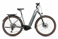 Vélo De Ville Électrique Cube Kathmandu Hybrid EXC 750 Easy Entry Shimano Deore 12V 750 Wh 700 Mm Gris Vert 2022