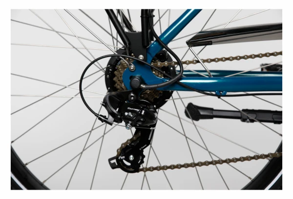 Vélo De Ville Électrique Mixte Bicyklet Claude Shimano Tourney 7V 500 Wh 700 Mm Turquoise Marron Bleu 7 Vélo De Ville Électrique Mixte Bicyklet Claude Shimano Tourney 7V 500 Wh 700 Mm Turquoise Marron Bleu – Image 5