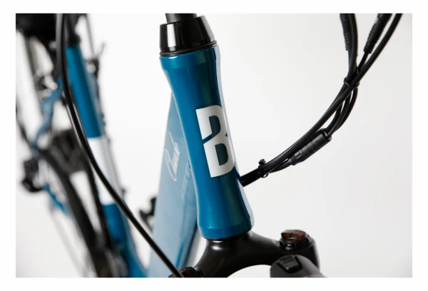 Vélo De Ville Électrique Mixte Bicyklet Claude Shimano Tourney 7V 500 Wh 700 Mm Turquoise Marron Bleu 10 Vélo De Ville Électrique Mixte Bicyklet Claude Shimano Tourney 7V 500 Wh 700 Mm Turquoise Marron Bleu – Image 8