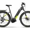 VTC Électrique Haibike Trekking 6 Lowstep I630Wh Shimano Deore 10V Gris / Jaune Mat 2022