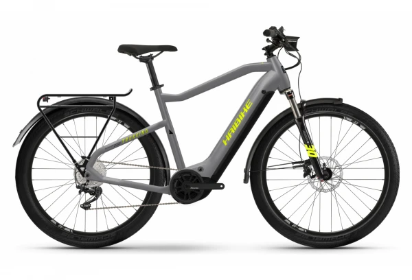 VTC Électrique Haibike Trekking 6 Lowstep I630Wh Shimano Deore 10V Gris / Jaune Mat 2022 9 VTC Électrique Haibike Trekking 6 Lowstep I630Wh Shimano Deore 10V Gris / Jaune Mat 2022 – Image 7
