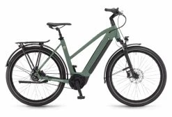 Vélo De Ville Électrique Femme Winora Sinus R8f Eco Shimano Nexus 8V 500 Wh 650b Vert 2022