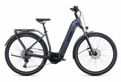 Vélo De Ville Électrique Cube Touring Hybrid Pro 500 Easy Entry Shimano Deore 11V 500 Wh 700 Mm Gris Metallic 2022