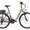 Vélo De Ville Électrique Mixte Bicyklet Claude Shimano Tourney 7V 500 Wh 700 Mm Beige Marron