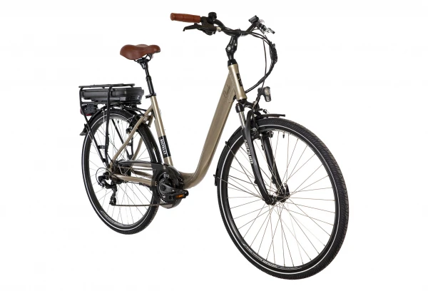 Vélo De Ville Électrique Mixte Bicyklet Claude Shimano Tourney 7V 500 Wh 700 Mm Beige Marron 4 Vélo De Ville Électrique Mixte Bicyklet Claude Shimano Tourney 7V 500 Wh 700 Mm Beige Marron – Image 2