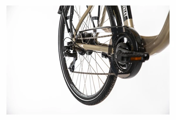 Vélo De Ville Électrique Mixte Bicyklet Claude Shimano Tourney 7V 500 Wh 700 Mm Beige Marron 5 Vélo De Ville Électrique Mixte Bicyklet Claude Shimano Tourney 7V 500 Wh 700 Mm Beige Marron – Image 3