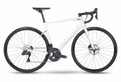 Vélo De Route BMC Roadmachine Three Shimano Ultegra Di2 12V 700 Mm Blanc Metallic Off-White 2023