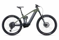 VTT Électrique Tout-Suspendu Cube Stereo Hybrid 140 HPC TM 625 27.5 Sram GX Eagle 12V 625 Wh 27.5'' Gris / Vert 2022