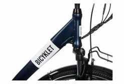 Vélo De Ville Électrique Mixte Bicyklet Claude Shimano Tourney 7V 500 Wh 700 Mm Bleu Nuit Mat Marron -Vélo Soldes unnamed file 426