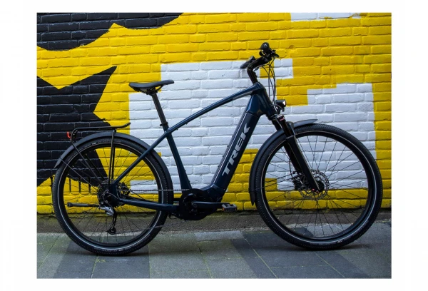 Vélo De Ville Electrique 2020 Trek Allant+ 7 500 WH Shimano Acera M3000 9V Bleu Gris / Noir 4 Vélo De Ville Electrique 2020 Trek Allant+ 7 500 WH Shimano Acera M3000 9V Bleu Gris / Noir – Image 2