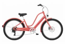 Vélo De Ville Électrique Electra Townie Go! 7D EQ Shimano Tourney 7V 250 Wh 26'' Corail 2022 Rouge