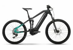 VTT Électrique Tout-Suspendu Haibike AllMtn 1 Shimano Deore 11V 630 Wh 29'' / 27.5'' Gris Anthracite Turquoise 2022