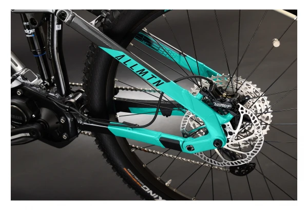 VTT Électrique Tout-Suspendu Haibike AllMtn 1 Shimano Deore 11V 630 Wh 29'' / 27.5'' Gris Anthracite Turquoise 2022 9 VTT Électrique Tout-Suspendu Haibike AllMtn 1 Shimano Deore 11V 630 Wh 29'' / 27.5'' Gris Anthracite Turquoise 2022 – Image 7