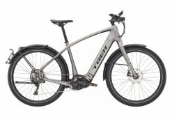 VTC Électrique Trek Allant+ 8S Shimano Deore 10V 625 Wh 650b Métal Mat 2020 Noir / Gris